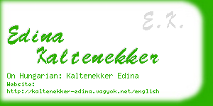 edina kaltenekker business card